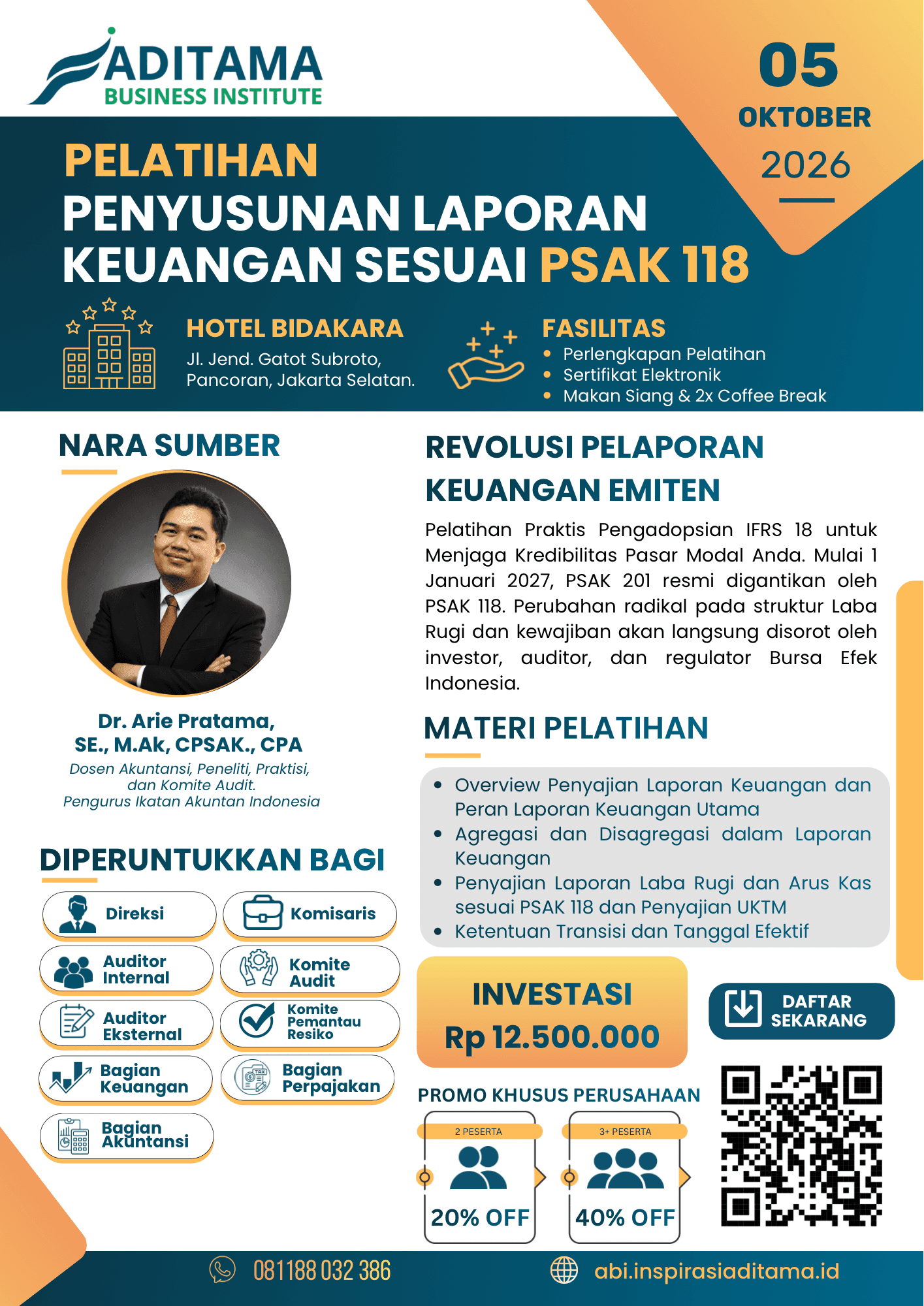 Brosur Pelatihan PSAK 118